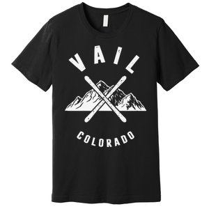 Vail Colorado Skiing Snowboarding Winter Ski Park Mountain Premium T-Shirt