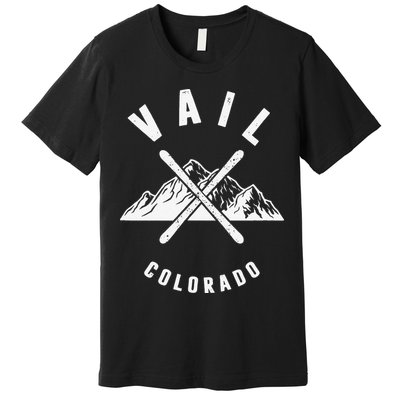Vail Colorado Skiing Snowboarding Winter Ski Park Mountain Premium T-Shirt
