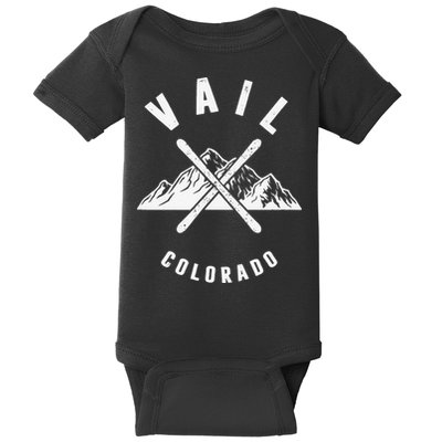Vail Colorado Skiing Snowboarding Winter Ski Park Mountain Baby Bodysuit