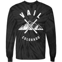 Vail Colorado Skiing Snowboarding Winter Ski Park Mountain Tie-Dye Long Sleeve Shirt