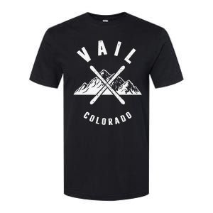 Vail Colorado Skiing Snowboarding Winter Ski Park Mountain Softstyle CVC T-Shirt