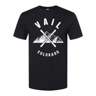 Vail Colorado Skiing Snowboarding Winter Ski Park Mountain Softstyle CVC T-Shirt