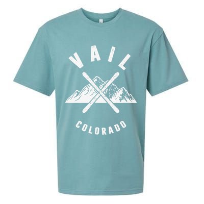 Vail Colorado Skiing Snowboarding Winter Ski Park Mountain Sueded Cloud Jersey T-Shirt