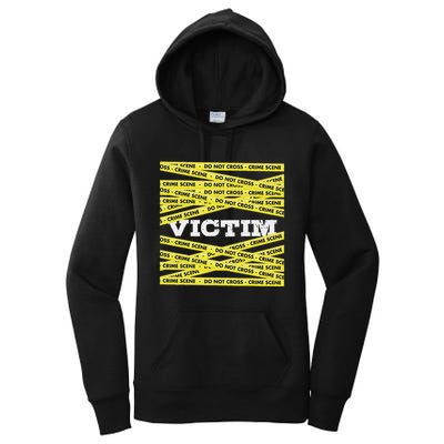 Victim Crime Scene Do No Cross True Crime Costume Women's Pullover Hoodie