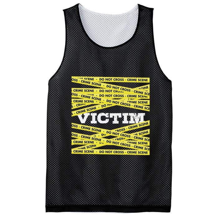Victim Crime Scene Do No Cross True Crime Costume Mesh Reversible Basketball Jersey Tank