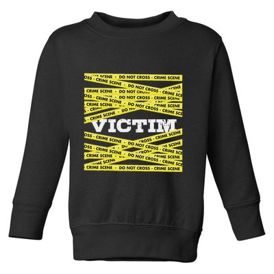 Victim Crime Scene Do No Cross True Crime Costume Toddler Sweatshirt