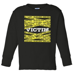 Victim Crime Scene Do No Cross True Crime Costume Toddler Long Sleeve Shirt