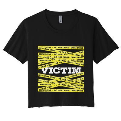 Victim Crime Scene Do No Cross True Crime Costume Crop Top