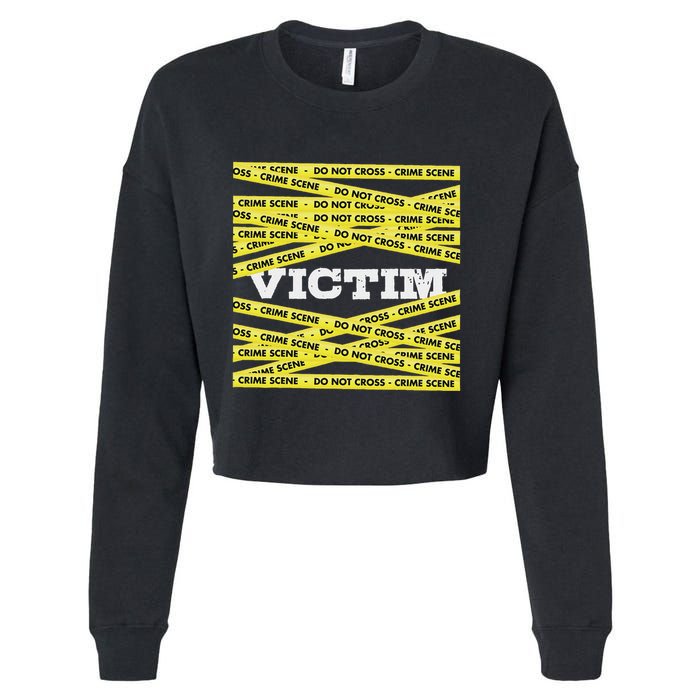 Victim Crime Scene Do No Cross True Crime Costume Cropped Pullover Crew