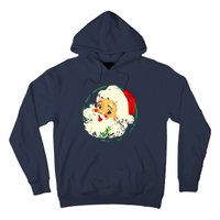 Vintage Christmas Santa Claus Face Old Fashioned Hoodie