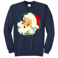 Vintage Christmas Santa Claus Face Old Fashioned Sweatshirt