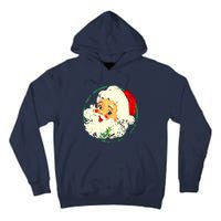 Vintage Christmas Santa Claus Face Old Fashioned Tall Hoodie