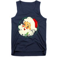 Vintage Christmas Santa Claus Face Old Fashioned Tank Top