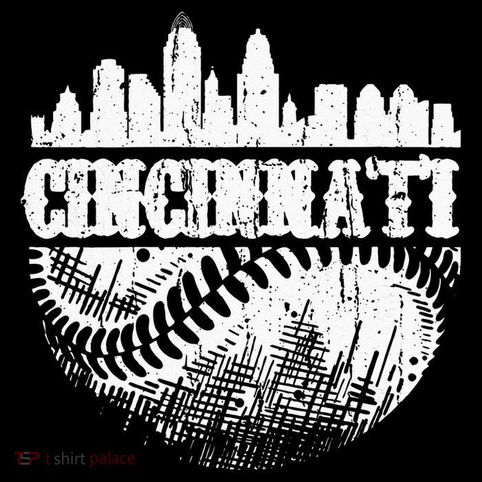 Vintage Cincinnati Skyline City Baseball Met At Gameday Flatbill Hat