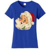 Vintage Christmas Santa Claus Face Funny Old Fashioned Gift Women's T-Shirt