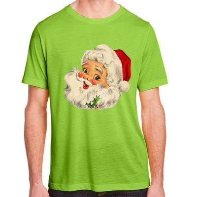 Vintage Christmas Santa Claus Face Funny Old Fashioned Great Gift Adult ChromaSoft Performance T-Shirt