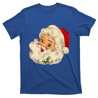 Vintage Christmas Santa Claus Face Funny Old Fashioned Great Gift T-Shirt