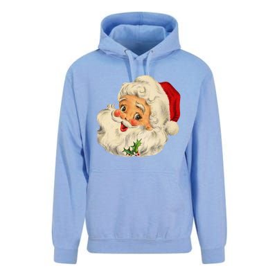 Vintage Christmas Santa Claus Face Funny Old Fashioned Great Gift Unisex Surf Hoodie