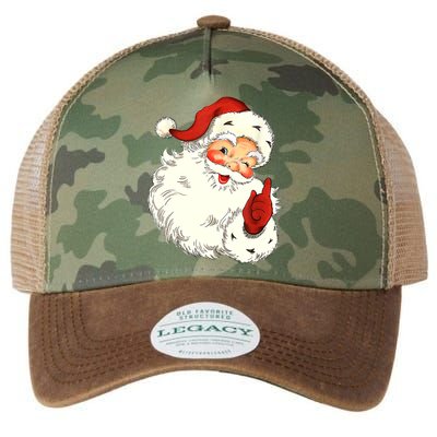 Vintage Christmas Santa Claus Face Old Fashioned Cool Gift Legacy Tie Dye Trucker Hat