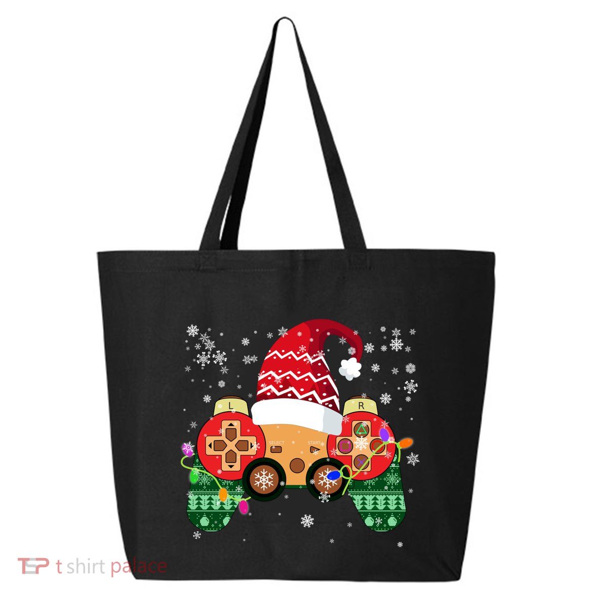 Videogame Controller Santa Hat Christmas Gaming Xmas Gamer Meaningful Gift 25L Jumbo Tote