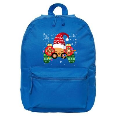 Videogame Controller Santa Hat Christmas Gaming Xmas Gamer Meaningful Gift 16 in Basic Backpack