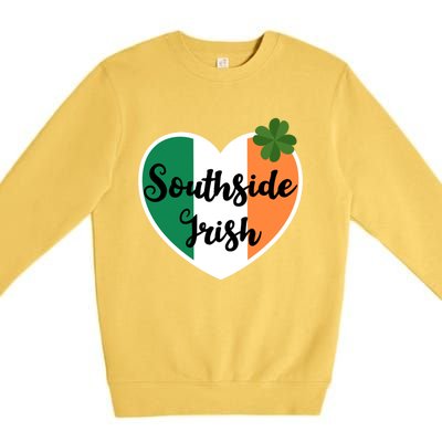 Vintage Chicago Southside Irish Shamrock St Patricks Day Funny Gift Premium Crewneck Sweatshirt