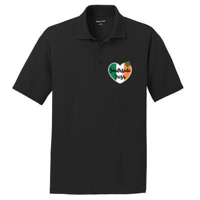 Vintage Chicago Southside Irish Shamrock St Patricks Day Funny Gift PosiCharge RacerMesh Polo