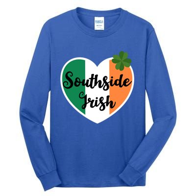 Vintage Chicago Southside Irish Shamrock St Patricks Day Funny Gift Tall Long Sleeve T-Shirt