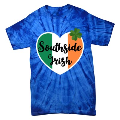 Vintage Chicago Southside Irish Shamrock St Patricks Day Funny Gift Tie-Dye T-Shirt