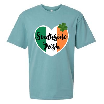 Vintage Chicago Southside Irish Shamrock St Patricks Day Funny Gift Sueded Cloud Jersey T-Shirt