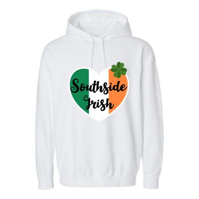 Vintage Chicago Southside Irish Shamrock St Patricks Day Funny Gift Garment-Dyed Fleece Hoodie