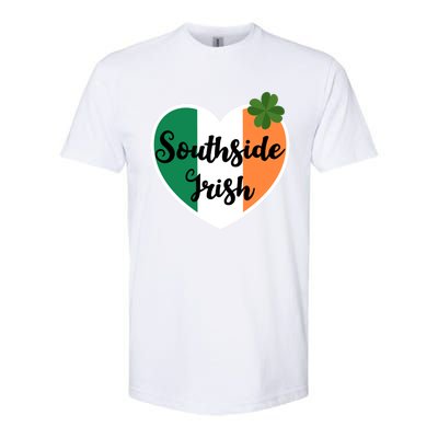 Vintage Chicago Southside Irish Shamrock St Patricks Day Funny Gift Softstyle® CVC T-Shirt