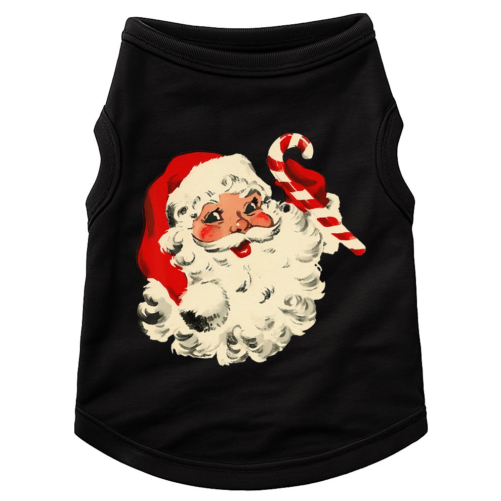 Vintage Christmas Santa Claus Face Funny Doggie Tank