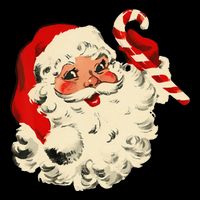 Vintage Christmas Santa Claus Face Funny Backpack
