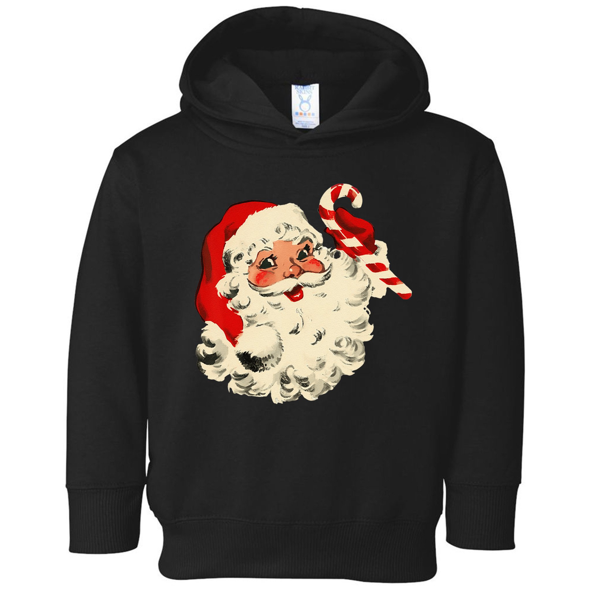 Vintage Christmas Santa Claus Face Funny Toddler Hoodie