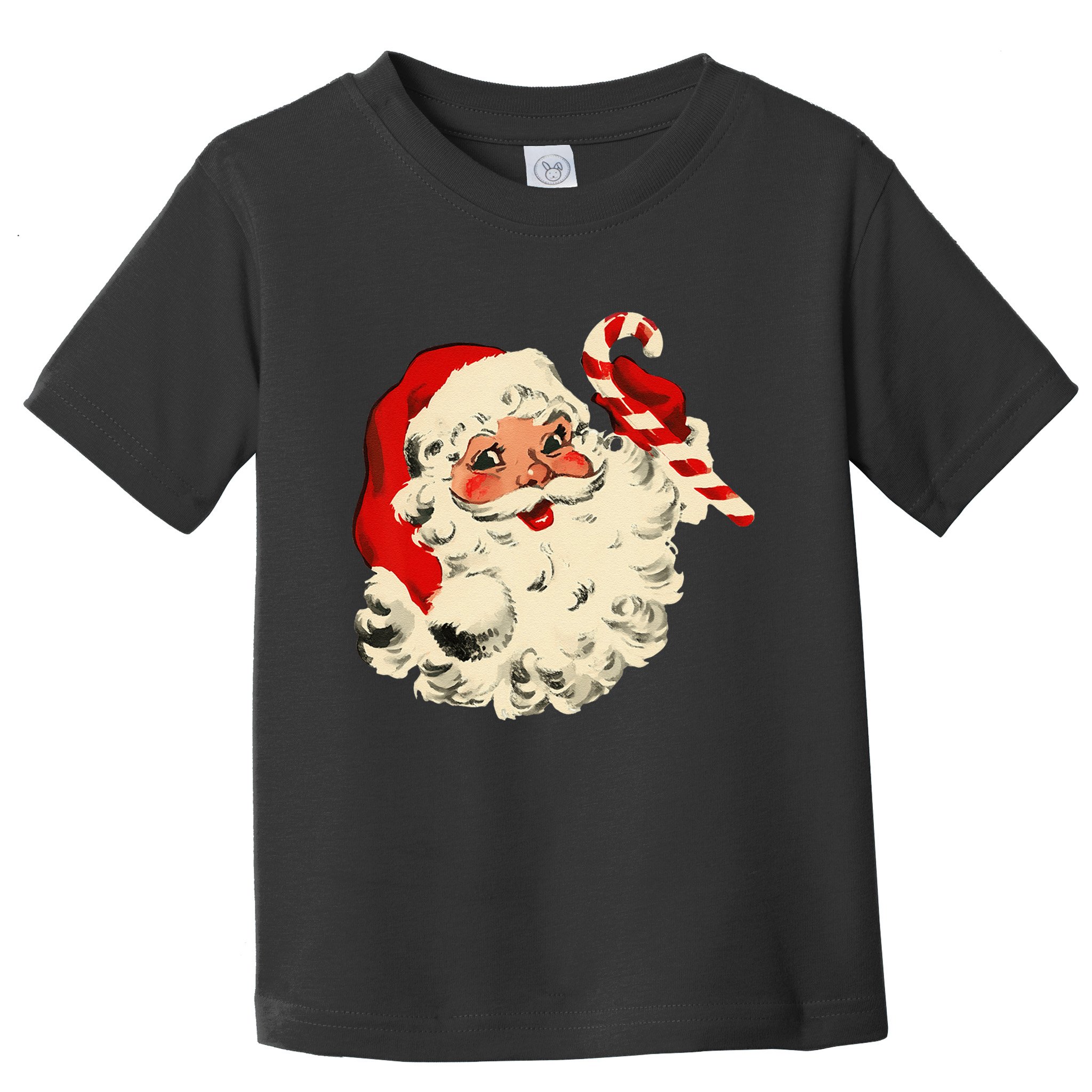 Vintage Christmas Santa Claus Face Funny Toddler T-Shirt