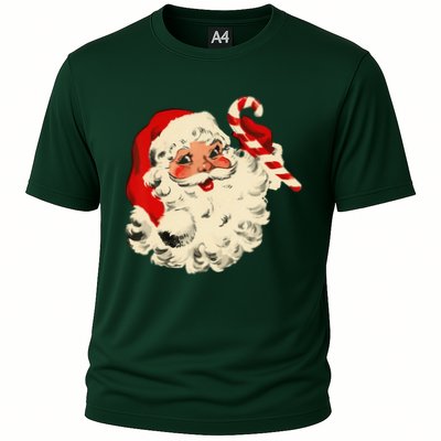 Vintage Christmas Santa Claus Face Funny Performance Shirt