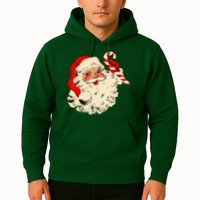 Vintage Christmas Santa Claus Face Funny Hoodie