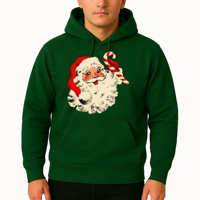 Vintage Christmas Santa Claus Face Funny Hoodie