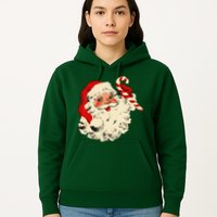 Vintage Christmas Santa Claus Face Funny Hoodie