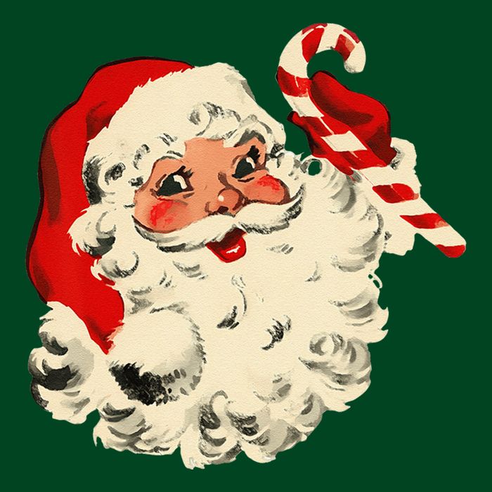 Vintage Christmas Santa Claus Face Funny Hoodie