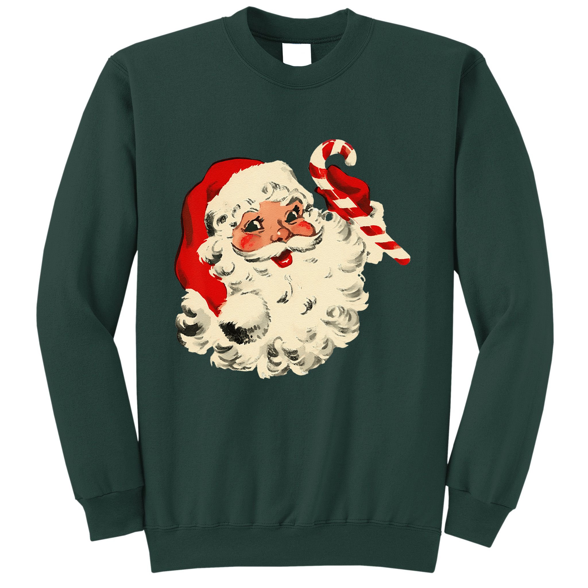Vintage Christmas Santa Claus Face Funny Sweatshirt