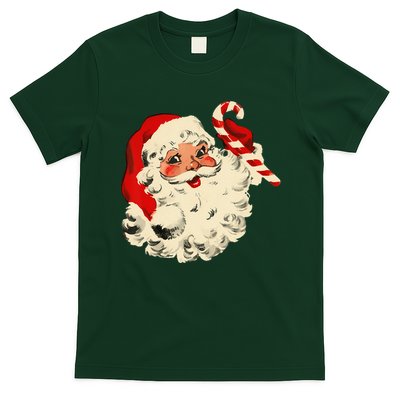 Vintage Christmas Santa Claus Face Funny T-Shirt