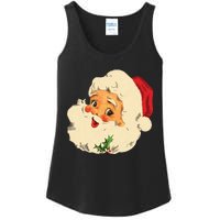 Vintage Christmas Santa Claus Face Funny Old Fashioned Ladies Essential Tank