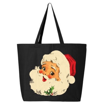 Vintage Christmas Santa Claus Face Funny Old Fashioned 25L Jumbo Tote