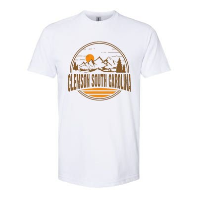 Vintage Clemson South Carolina Mountain Hiking Softstyle® CVC T-Shirt