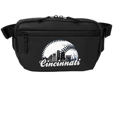 Vintage Cincinnati Skyline City Baseball Met At Gameday Crossbody Pack