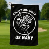 Vintage Crusty Shellback Golf Towel