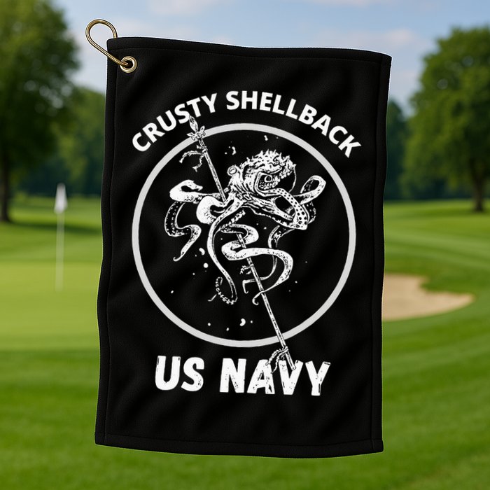 Vintage Crusty Shellback Golf Towel