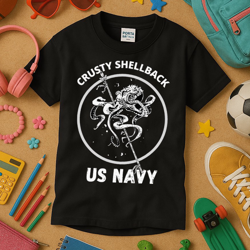 Vintage Crusty Shellback Kids T-Shirt